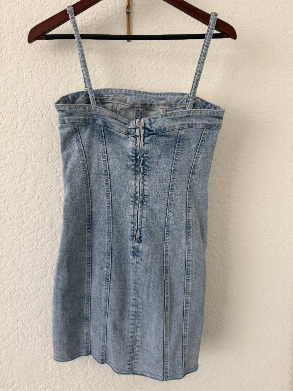 Miou Muse Denim Mini Dress – M- Boutique- Summer MSRP $80 - Picture 2 of 16